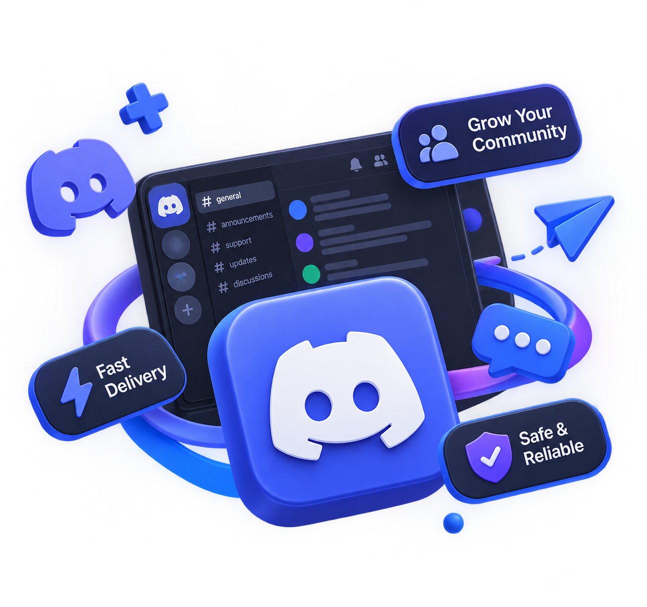 Discord services illustration for SMMCute